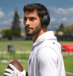 insidejamarifox: jimmy garoppolo makes his debut in “the big