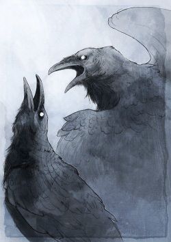 fuckyeahpaganism:  In Norse mythology, Huginn (“thought”)