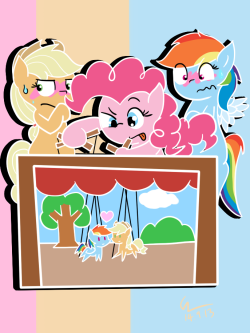 gnworkplace:  Pinkie plays puppet play  X3!