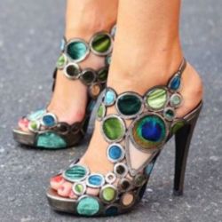 womenshoesdaily:  Peacock shoes…. 