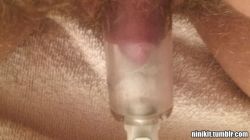 ninikit:  Pumping and the results of some post-pumping masturbation.