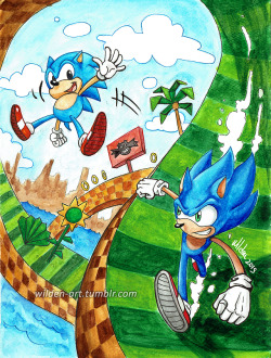 wilden-art:  A fanart of Sonic Generations I did at the Gardacon