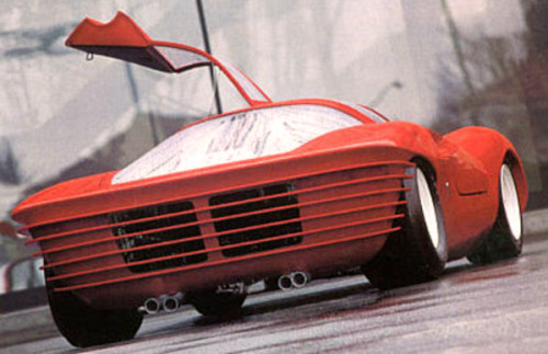 carsthatnevermadeit:  Ferrari 250 P5 Berlinetta Speciale, 1968, by Pininfarina.Â Built using a P4 chassis and with a 3 litre mid-placed V-12 engine. The concept was a study in aerodynamics and helped influence production Ferrariâ€™s, most notably with