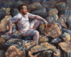   Andrew, in the Woodpile (Dämmerung) 2014, oil and acrylic