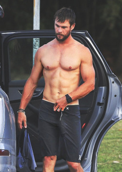 male-celebs-naked:  Chris Hemsworth bulgeSubmit HERE  ←More