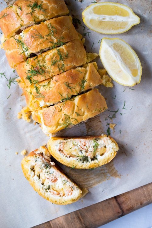 fattributes:  Smoked Salmon and Ricotta Pastry Roll-Up