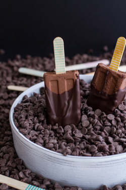 love-food:  Vegan Chocolate Fudge Popsicles 