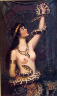 starxgoddess:“Egyptian Girl with Snakes” ~ Frances Bramley