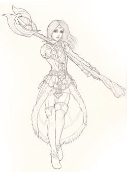 corrodedcage:  Doing some character sketches of my GW2 characters,