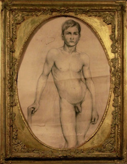 art4gays:  blogcubanpete:  Academic nude in gilded frame    