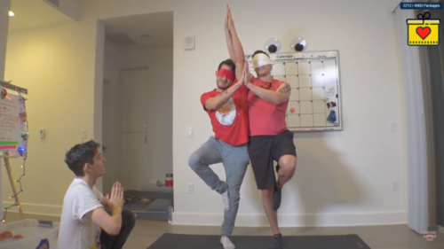bugheadiplier:  MARK AND TYLER NAILED THOSE YOGA POSES!!! @markiplier From “Blindfold Friend Yoga” 