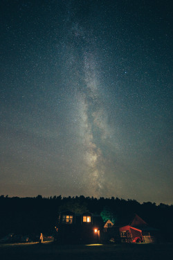 just–space:  A sky full of stars over Williamsville, VT