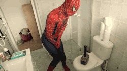 gifsboom:  Spider-Man Pranked By Thor. [video] [Action Reaction