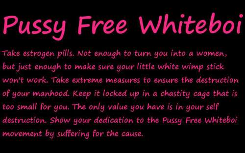 blackourwhitewomen:  Join the movement by becoming pussy free too.