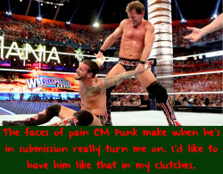 wwewrestlingsexconfessions:  The faces of pain CM Punk make when