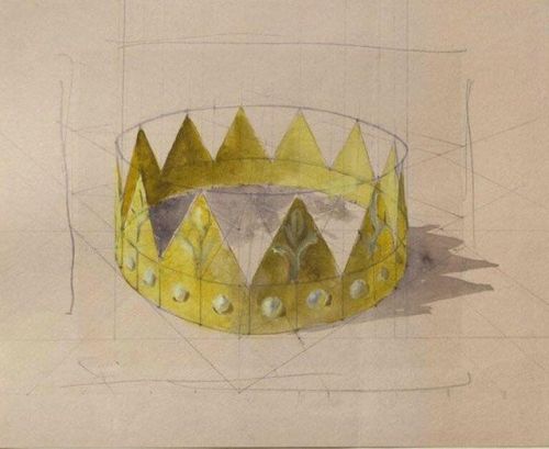 mybeingthere:John Ruskin, Perspective Studies of Paper Crowns,1870.Ruskin