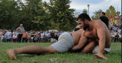 stratisxx:  Grab that fat cock… Greek wrestlers. This is better