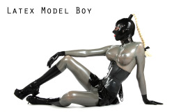 latexmodelboy:  Yes, I am a boy!   Model: Latex Model BoyCatsuit
