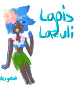 A Hawaiian Lapis Lazuli-Crystal(painted-crystals)  tOO CUTE!!