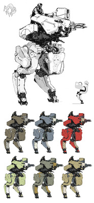 mechaddiction:  ///AjTron, “Metal Gear Roo” Concept art for