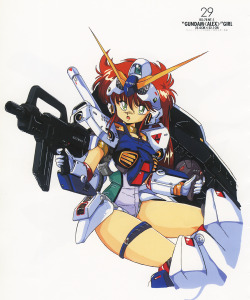80sanime:  Alex Gundam Girl by Akitaka Mika