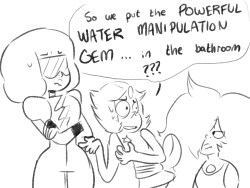 art-emoji:  lapis gets trapped in the bathroom insead of peridot