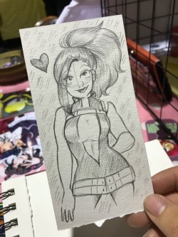 tokoyumi:A quick Momo I did at my booth for a cosplayer I look