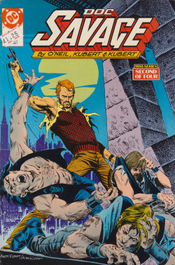 Doc Savage #2 (DC Comics, 1987). Cover art by Adam Kubert and