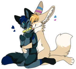 phan-the-fennec:  Sweet Puppy Love - by Chargay / TheRedWolfyFeaturing
