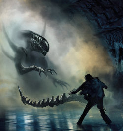 pixelated-nightmares:  Alien by Chris-Karbach  