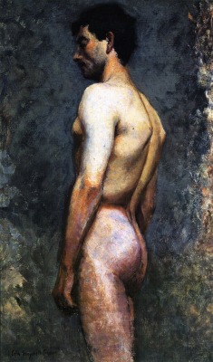 Colin Campbell Cooper (American, 1856-1937), Nude Male Study,