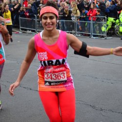 Kiran Gandhi toured as a drummer for M.I.A. and Thievery Corporation, received her MBA from Harvard Business School and, most recently, ran 26.2 miles with her period, bleeding uninhibited the whole way. Period shaming?!??  http://elitedaily.com/news/woma