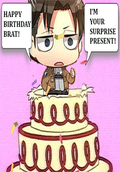 lavilevi:  The Gift - Happy Birthday Mikasa! Levi surprises Mikasa