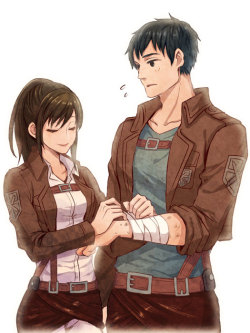 beautiful-illusion-wonder:  Bertholdt and Sasha? Really? They