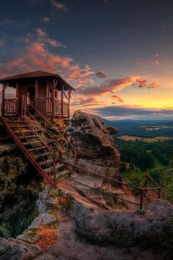 bluepueblo:  Cliff Top, Elbe Sandstone Mountains, Czech Republic