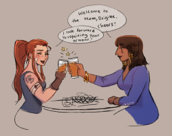 puptum: #pharah welcomes #brigitte into the  Second Generation