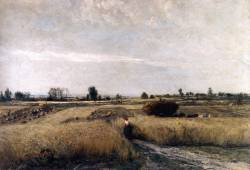 Charles-François Daubigny (Paris 1817 - 1878), Moisson (Harvest),