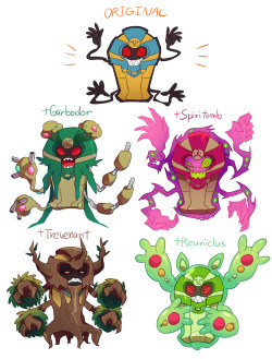 kuiperfrog:  norimaki-563:  Drew some Cofagrigus variations!