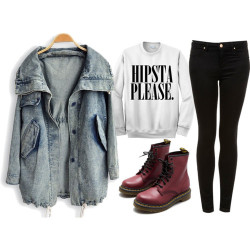 pretty-thoughts-lovers-walks:  Denim - Polyvore on We Heart It.