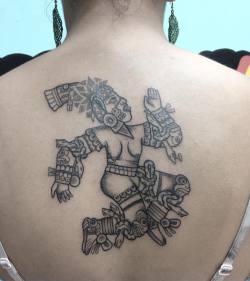 roxitattoo:  I enjoyed a lot Tattoo this Coyolxauhqui . Thank