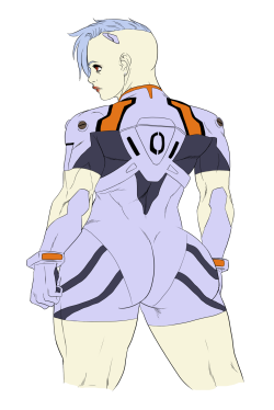 vanbrandworks:  Ayanami Rey Muscled Singlet Version - Flat Colors