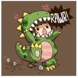 RAWR! I’m a dinosaur! #dinosaur #cute #adorable #lol