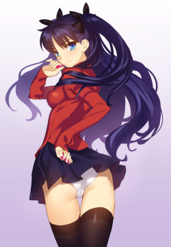 ecchineta:  toosaka rin (fate/stay night and fate (series)) drawn