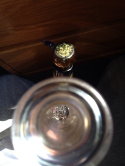 aweedprincess:  Cool bong views! — my simba with a fritted