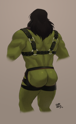 kupo-klein: Orc butt commission for Wahn! His character Urik