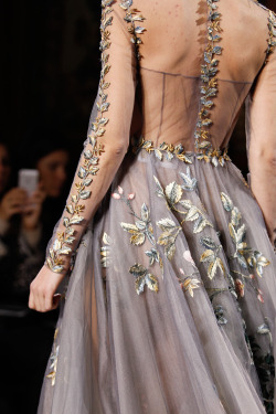 libertyrose:  Embroidery detail at Spring Valentino Haute Couture
