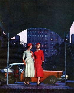 myvintagevogue:  Dresses by Joan Miller 1957 