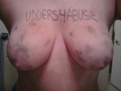 humiliationwhores:   Women have breasts. Slave sows have udders.