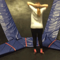 alexinspankingland:I was being a brat at the trampoline park