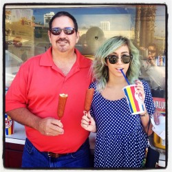 My dad used to take me to the only Hot Dog on a Stick in Arizona when I was a kid so I took him the original one. #dadvisit (at Hot Dog on A Stick)